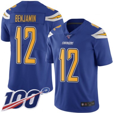 Los Angeles Chargers NFL Football Travis Benjamin Electric Blue Jersey Men Limited #12 100th Season Rush Vapor Untouchable->los angeles chargers->NFL Jersey